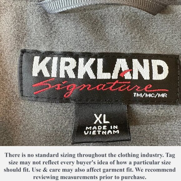 NEW Kirkland Signature Mens XL Softshell Jacket Orange Zip Microfleece Lined - Picture 9 of 11